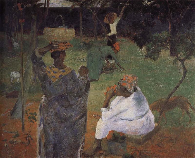 Paul Gauguin Mining mango woman